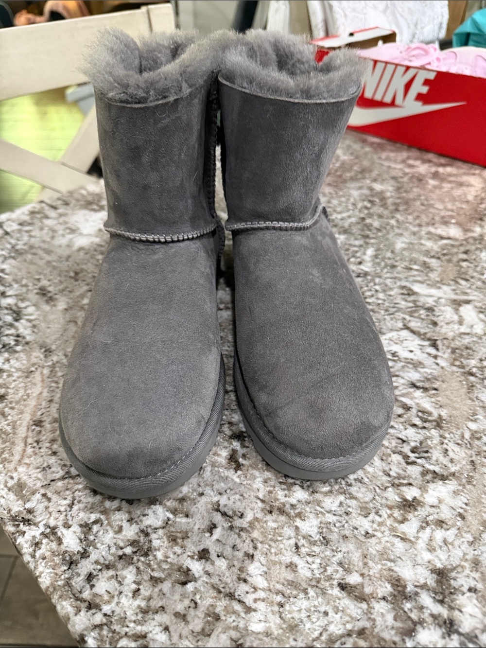 UGG Classic Short Boot in Gray Suede